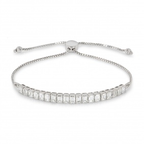 White Gold Adjustable Emerald Cut Diamond Bracelet 5.18ct White Gold Adjustable Emerald Cut Diamond Bracelet 5.18ct